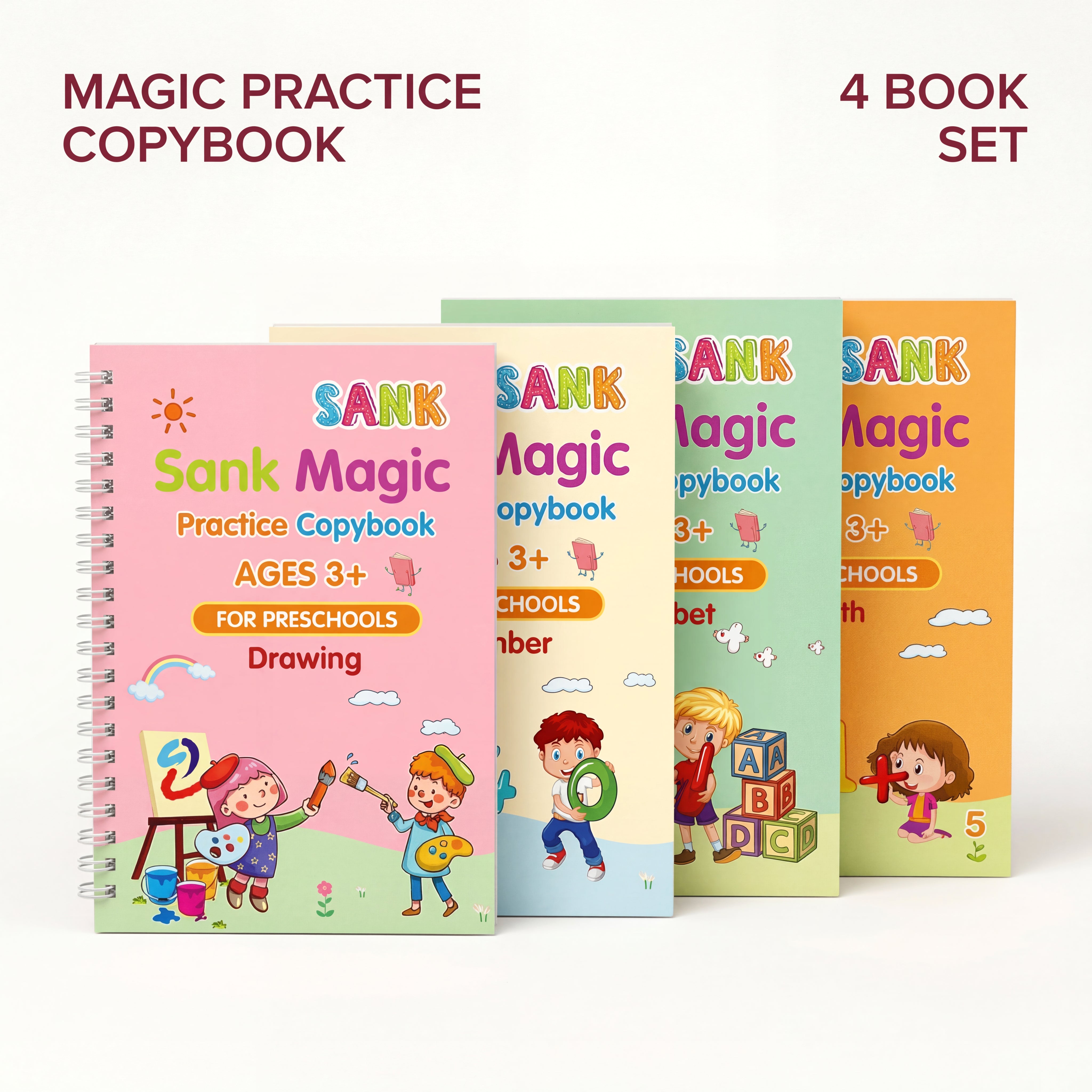 Magic Practice Copybook for Kids - 4 Book Set