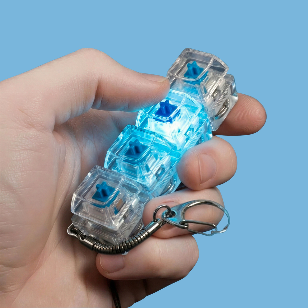 Keyboard Fidget Stress Relief Keychain for Kids & Adults