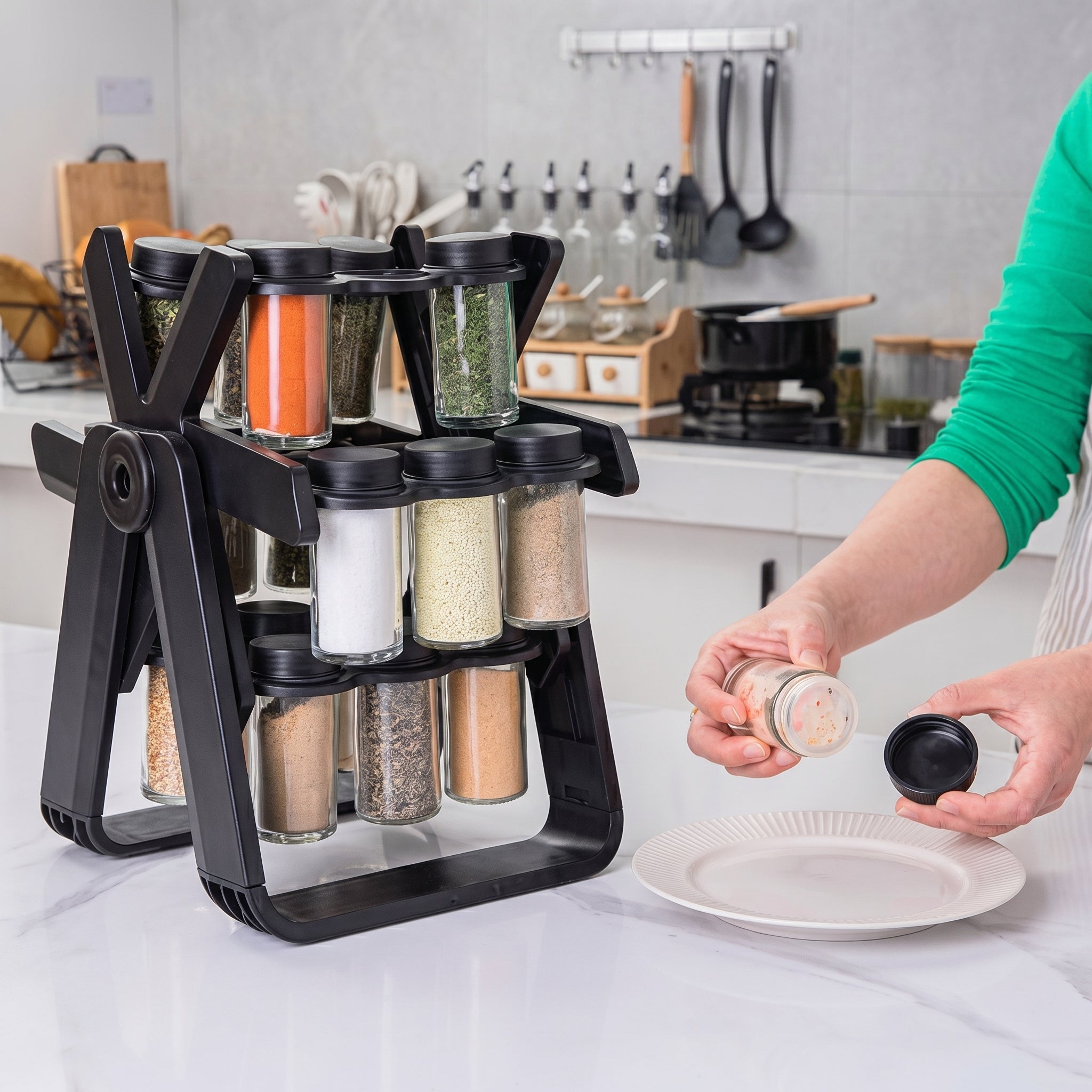 360° Rotating Spice Rack Organizer