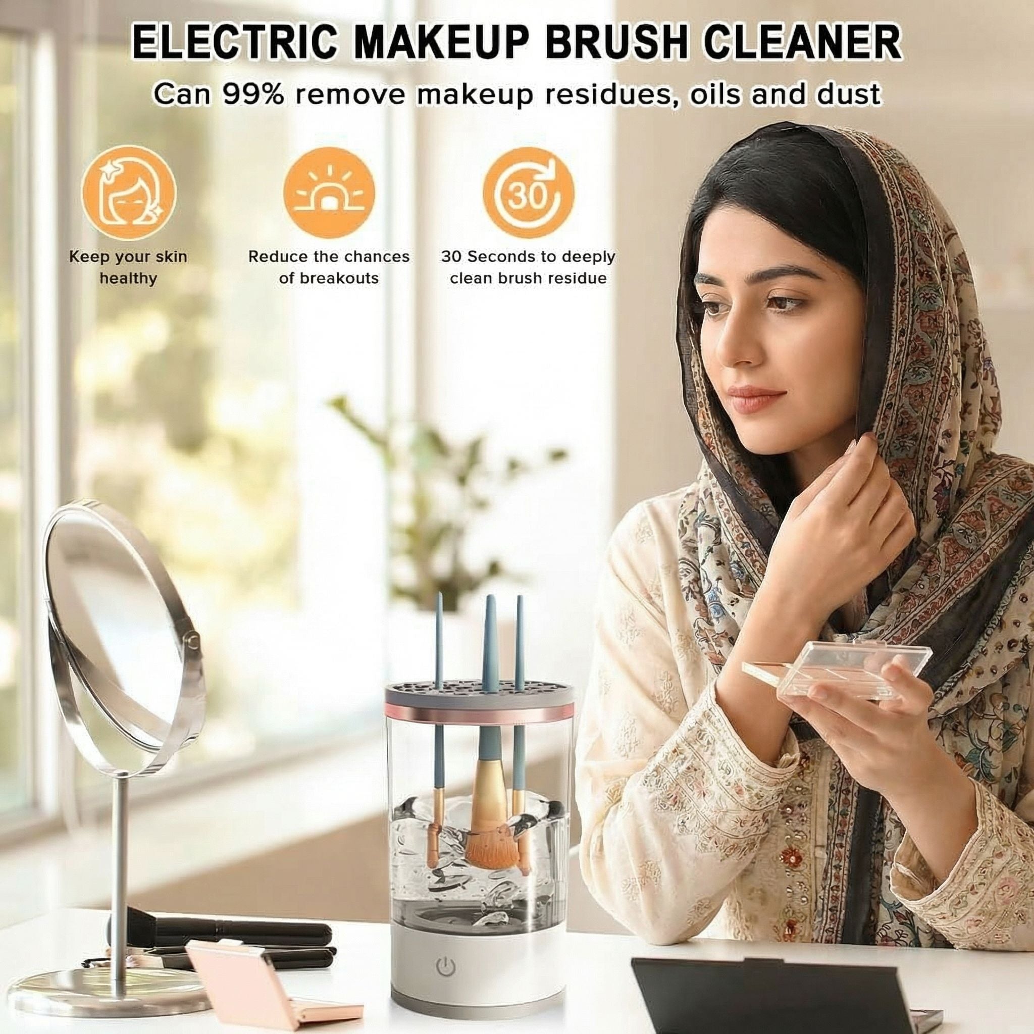 Portable Electric Makeup Brush Cleaner