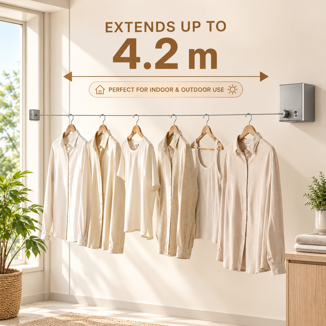 Space-Saving Clothes Hanging Device | 4.2 Meters Length