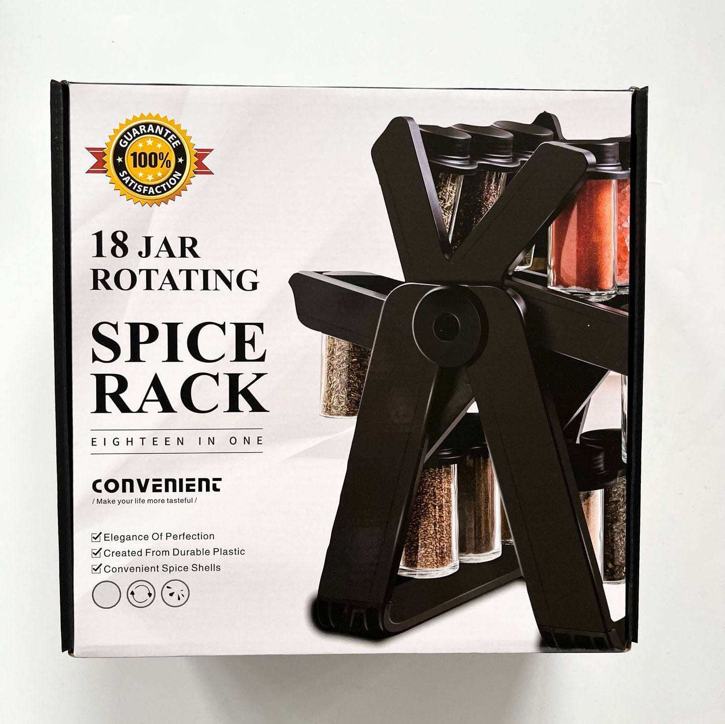 360° Rotating Spice Rack Organizer