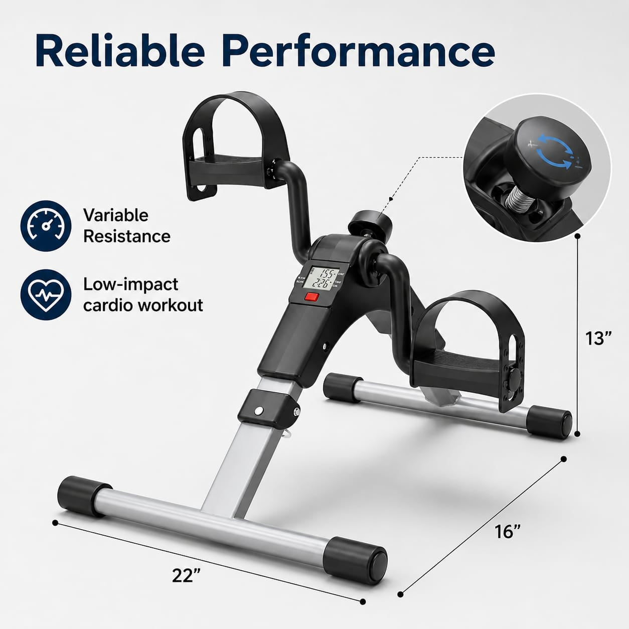 Portable Pedal Exerciser For Fitness