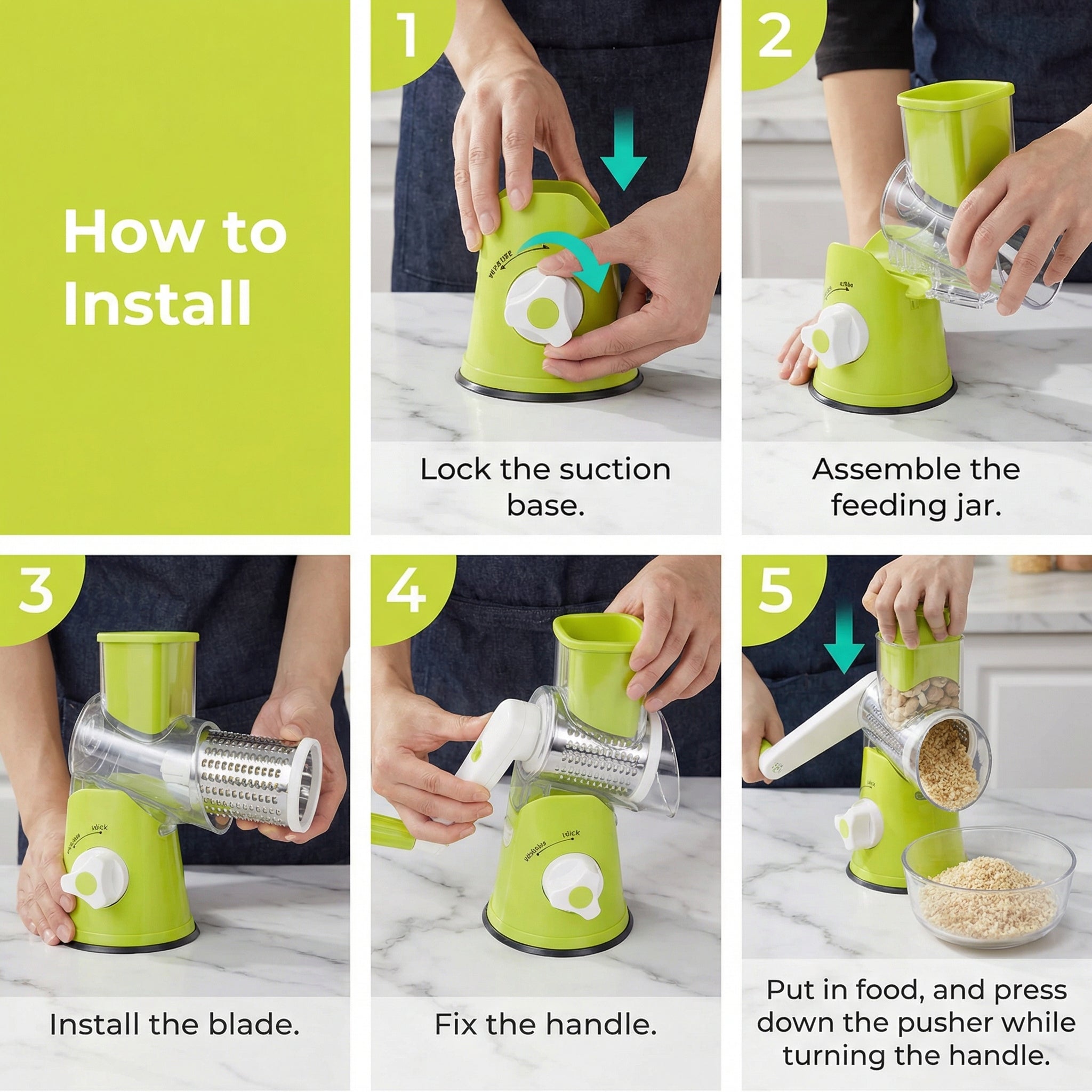 Rotary Drum Grater & Vegetable Slicer